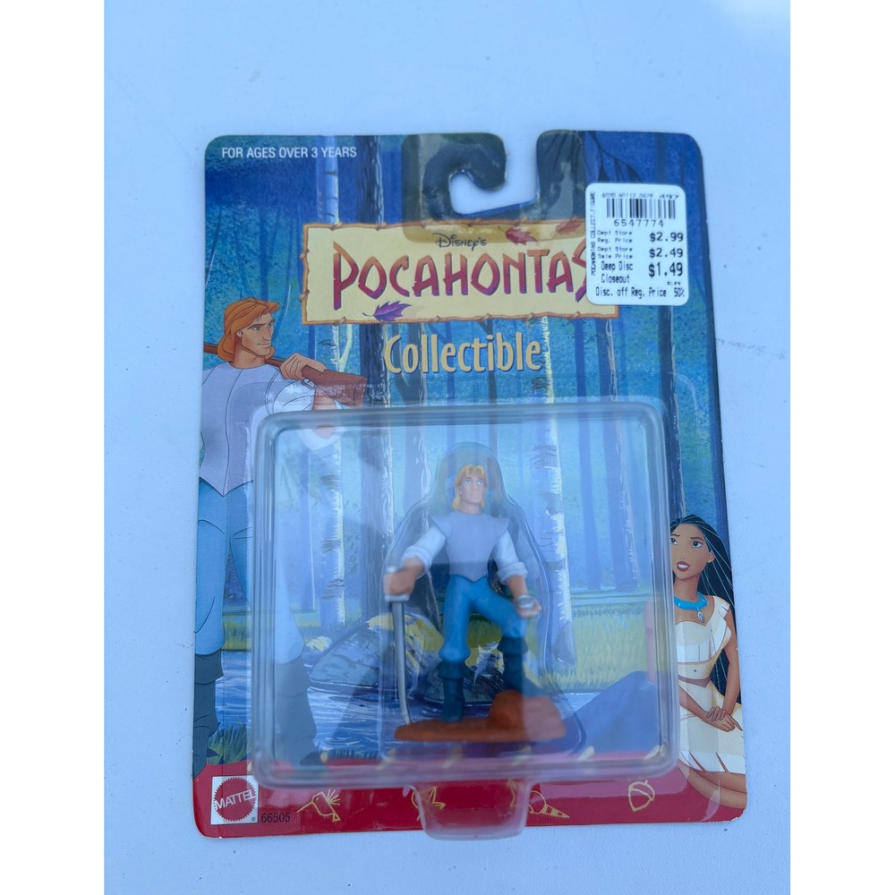 Vintage Disney Pocahontas‎ John Smith 2.5" Collectible Action Figure Mattel 1995